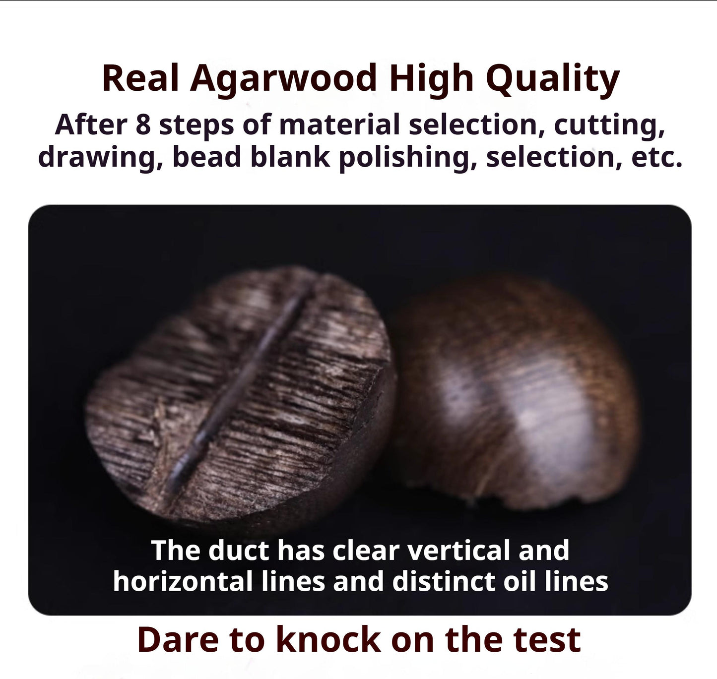 Natural Brunei agarwood bracelet with 108 beads for men and women AB2552