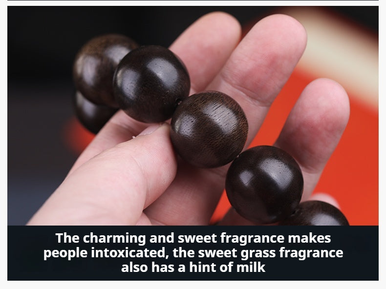 Natural Brunei agarwood bracelet with 108 beads for men and women AB2552