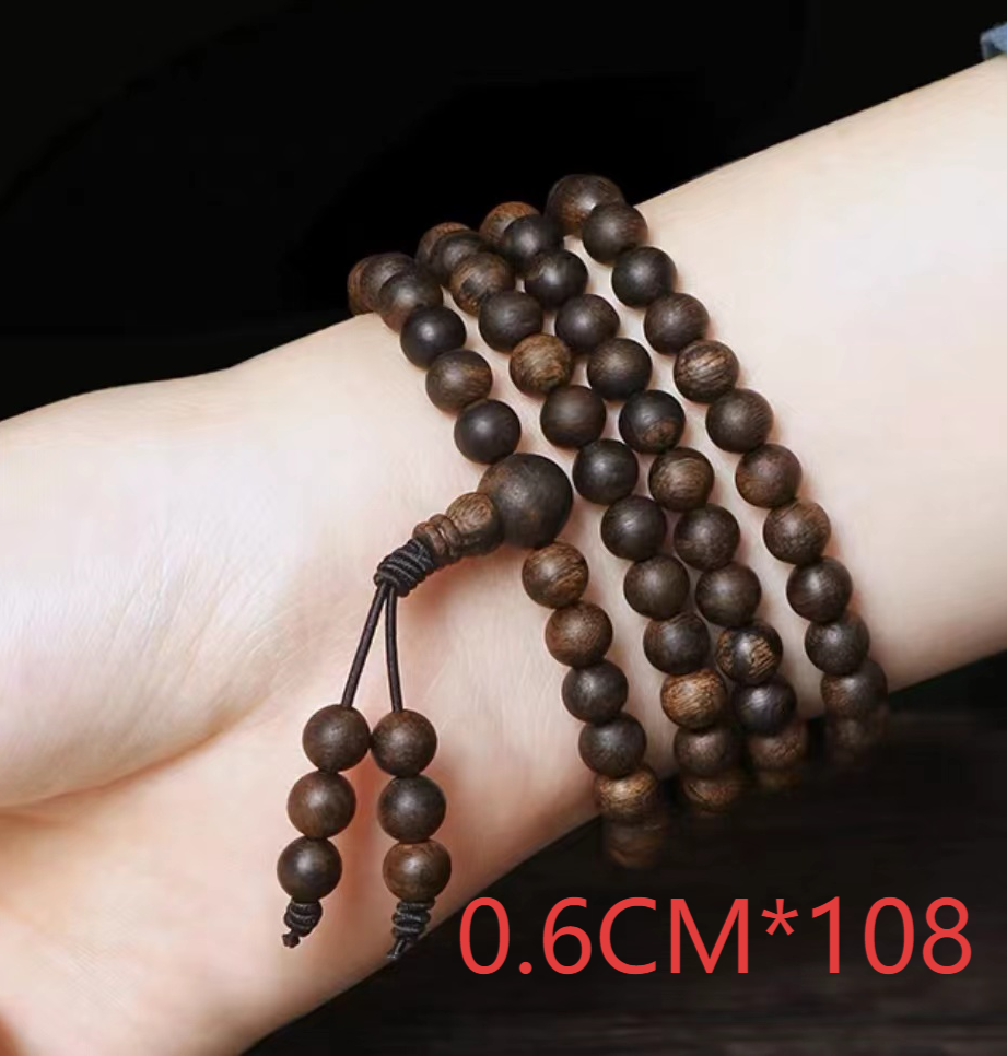 Indonesian Dalagan natural agarwood bracelet and 108 beads men and women fidelity old material AB2565