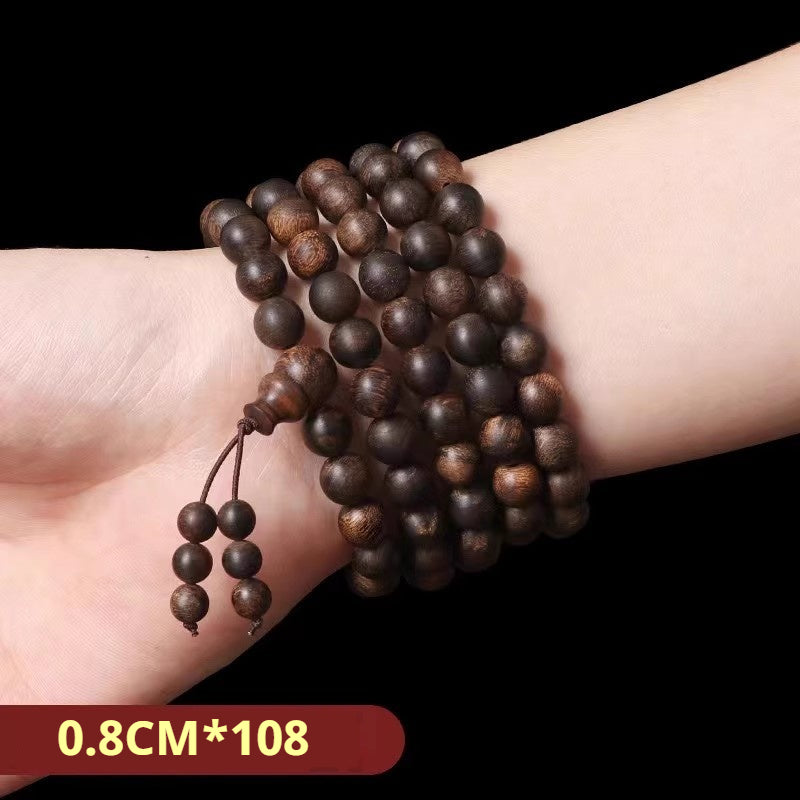 Indonesian Dalagan natural agarwood bracelet and 108 beads men and women fidelity old material AB2565