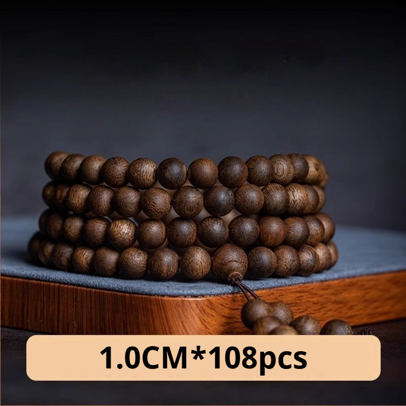 Hainan Qinan Agarwood Bracelet Natural Collection Grade Old Material 108 Rosary Beads for Men and Women AB2566