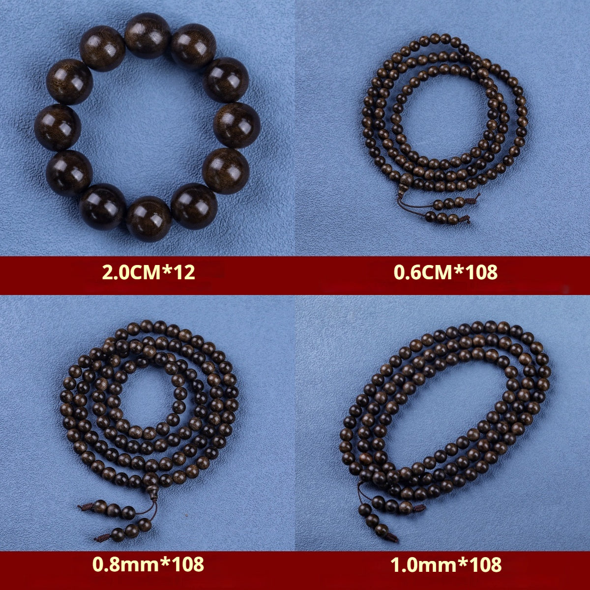 Natural Brunei agarwood bracelet with 108 beads for men and women AB2552