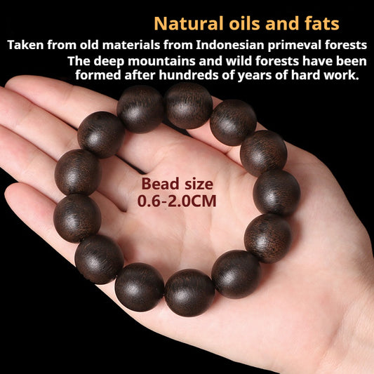 Indonesian Dalagan natural agarwood bracelet and 108 rosary beads for men and women AB2561