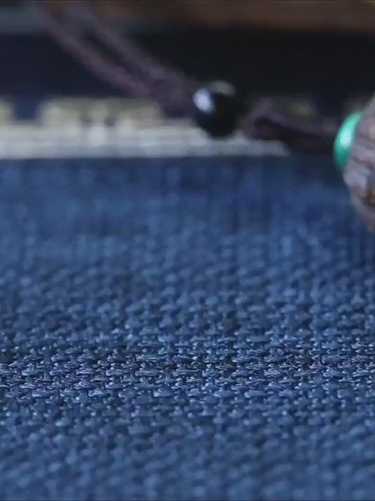 Cambodian Bodhisattva chess submersible grade fortune dzi beads high-end agarwood necklace pendant for men and women AB2569